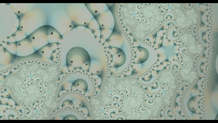 A fractal generated from a photograph, slowly zooming